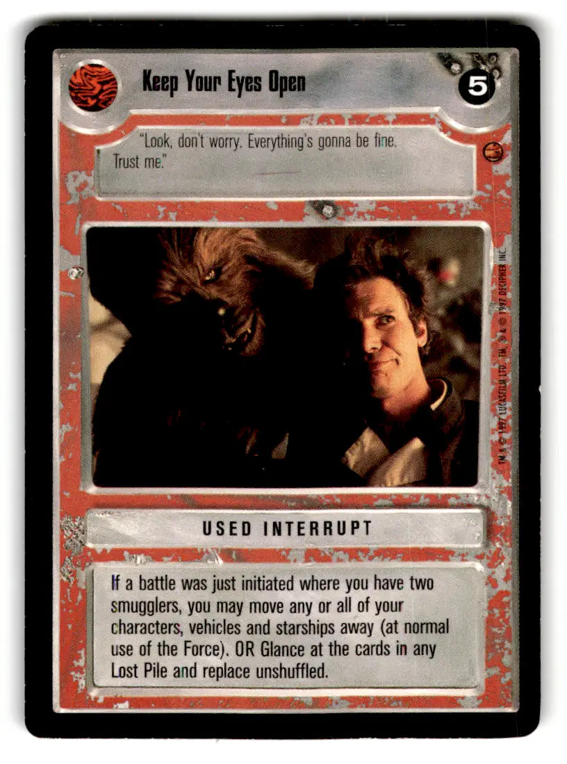 Star Wars trading card from estate find lot Star Wars CCG played with