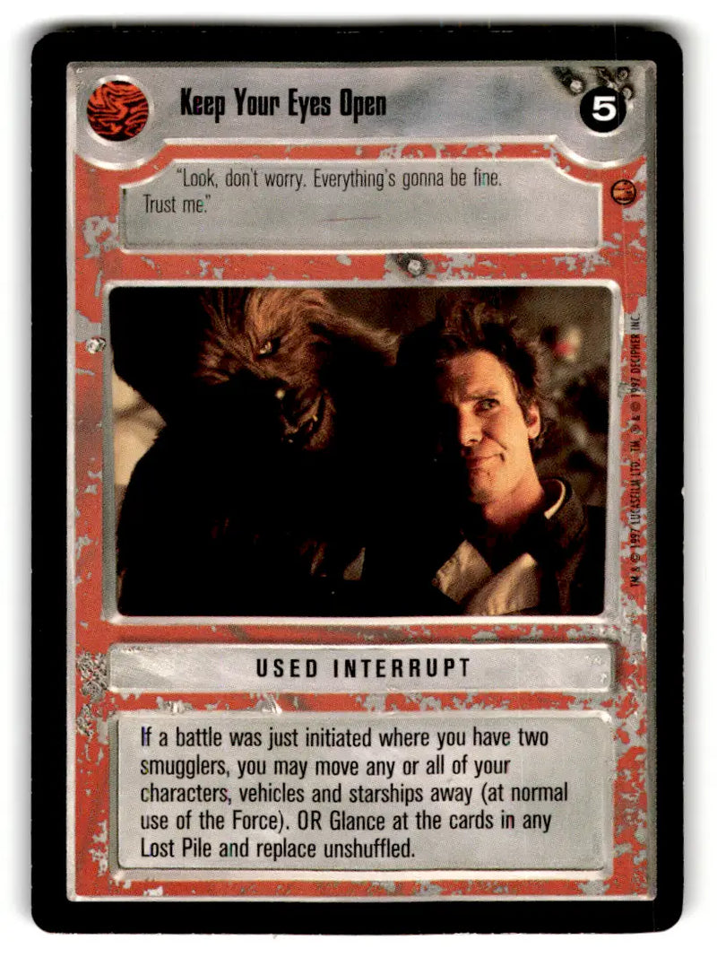 Star Wars trading card from estate find lot Star Wars CCG played with