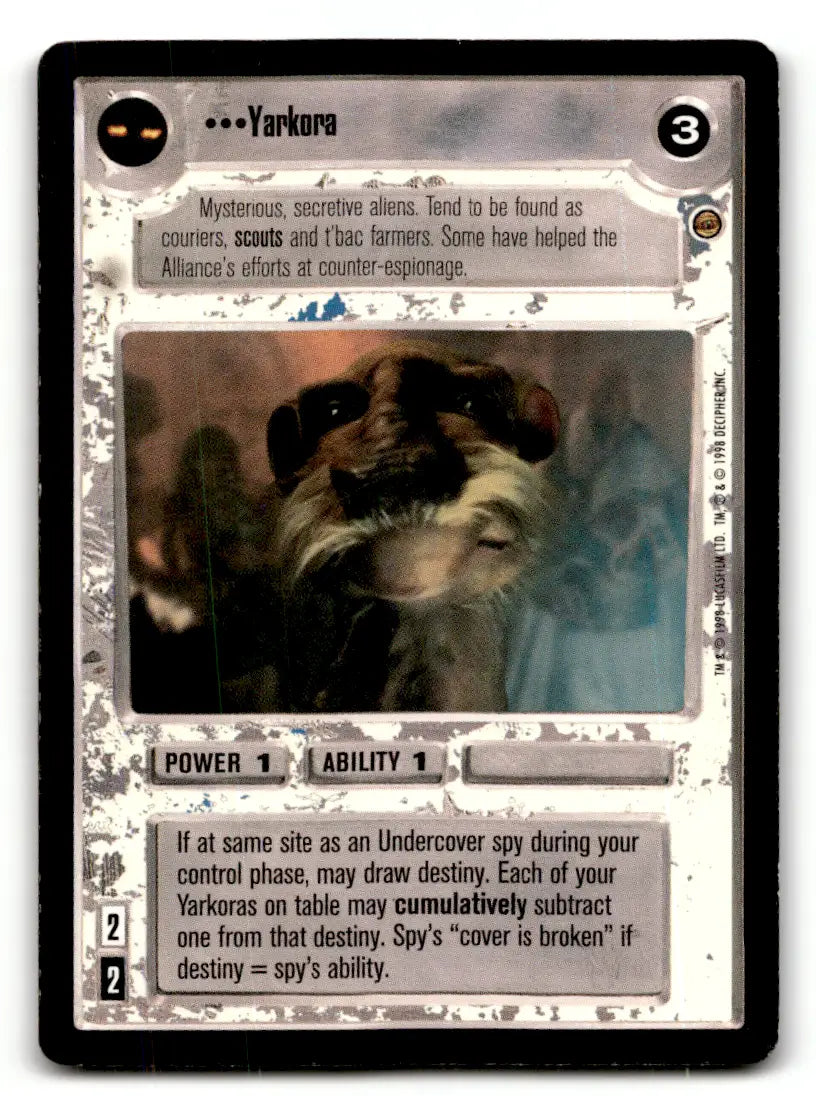 Star Wars CCG card from Estate Find lot, played with Wars CCG Decipher collectible