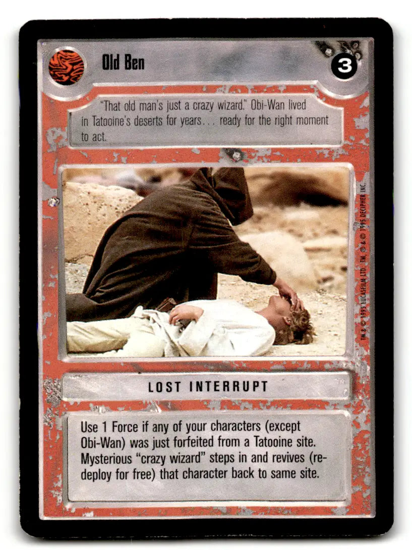 Old Ben Star Wars CCG card from estate find lot, collectible card lot star wars