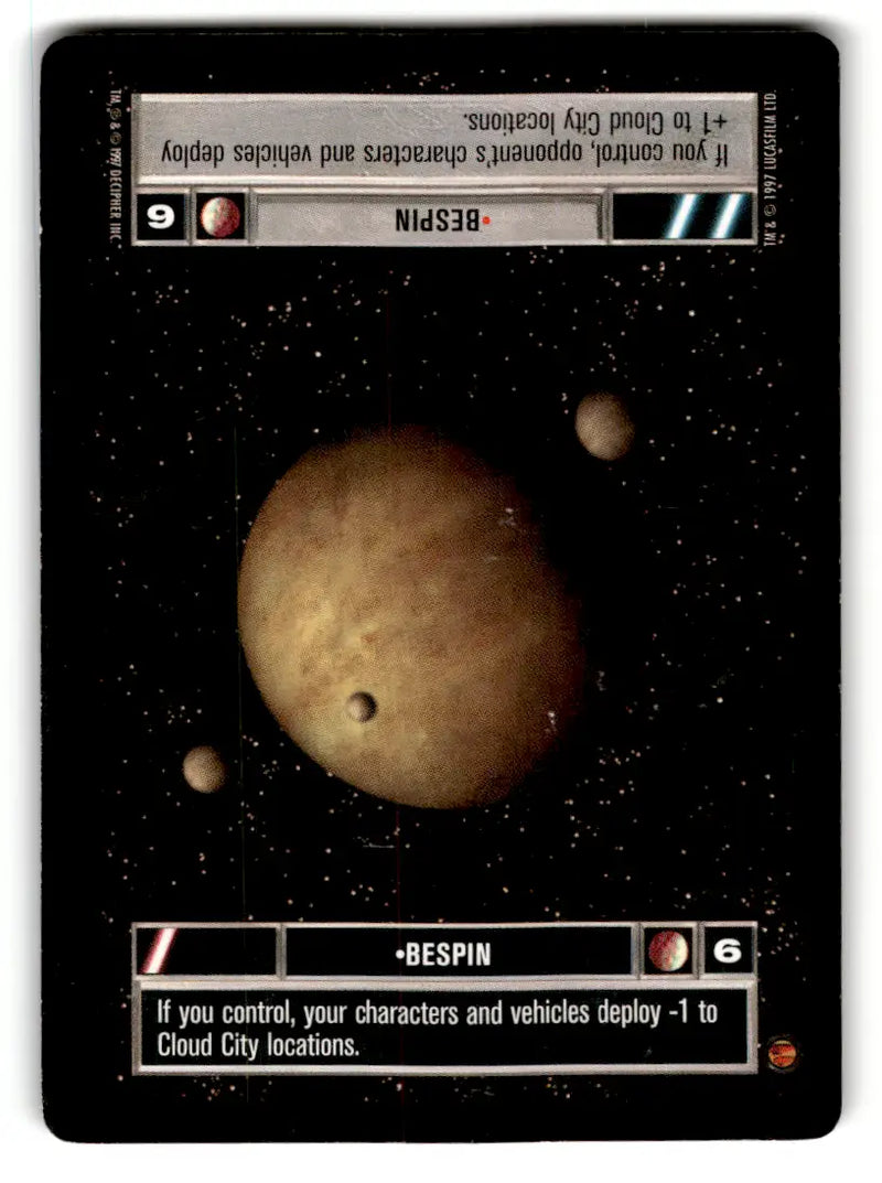 Bespin Star Wars card from lot star wars CCG Decipher played with for Star Wars CCG fans