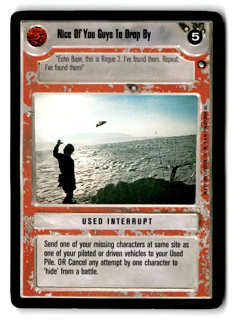 Star Wars trading card from Estate Find lot Star Wars CCG Decipher played with