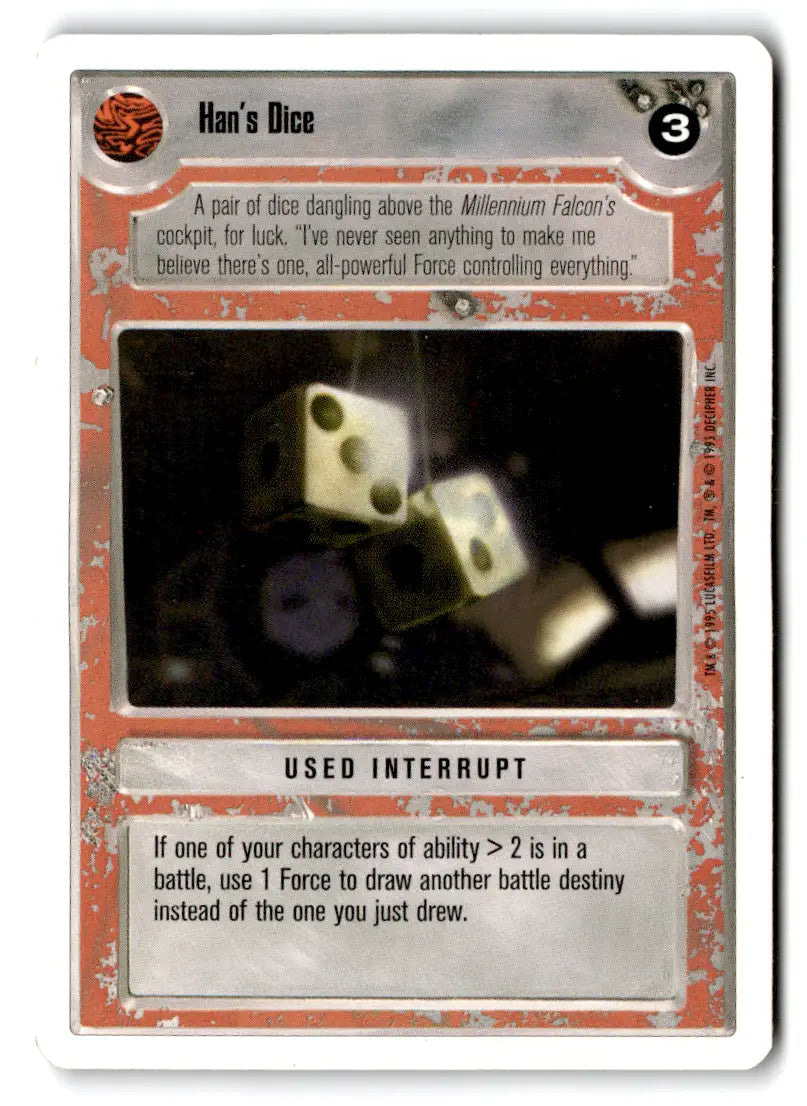 Star Wars trading card from estate find lot Star Wars CCG Decipher played with CP74025