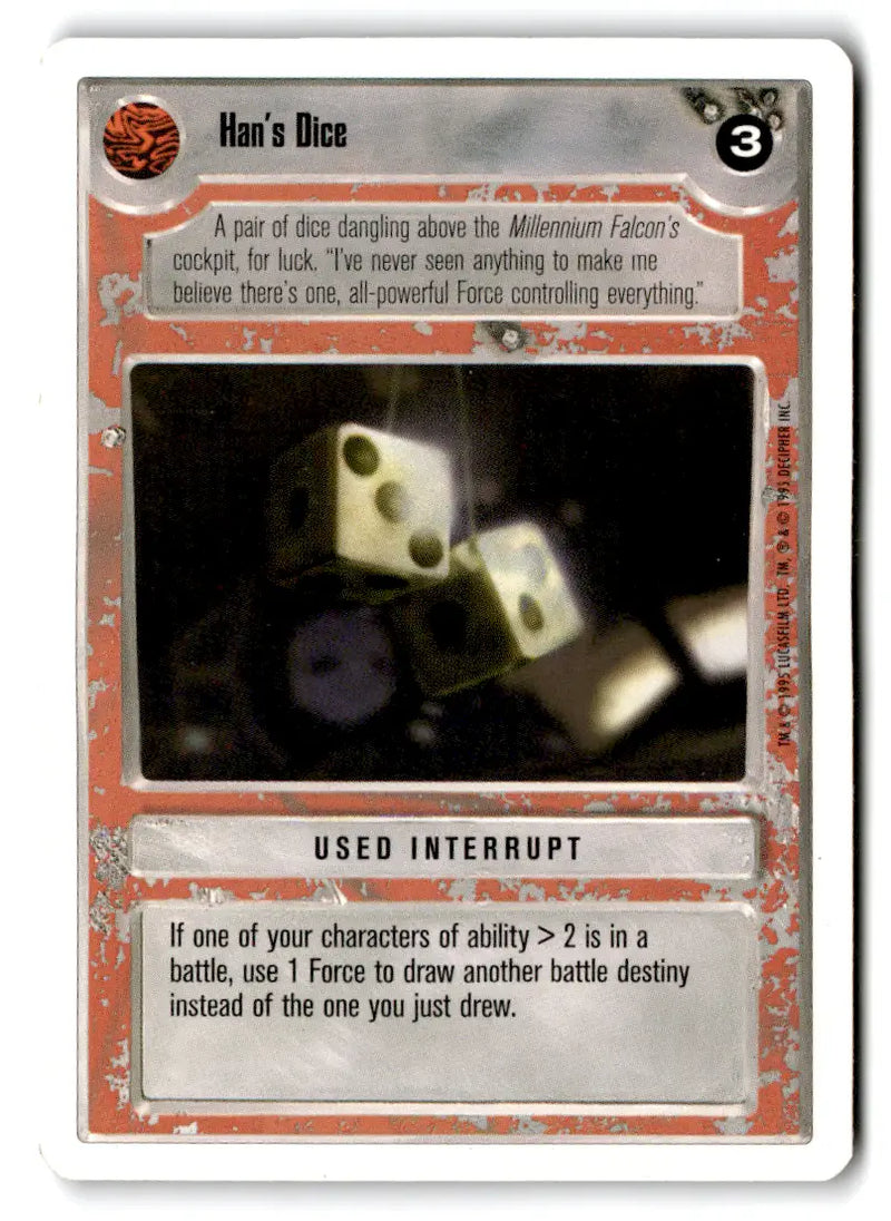 Star Wars trading card from estate find lot Star Wars CCG Decipher played with CP74025