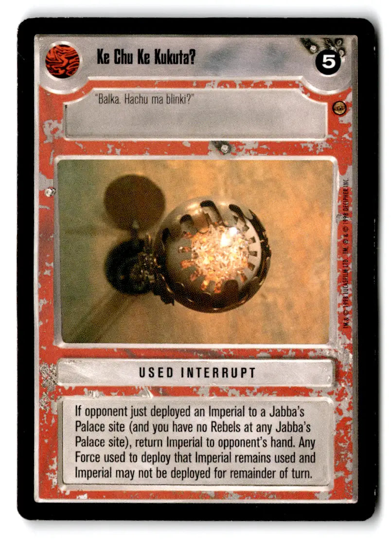 Star Wars card from Estate Find 24 lot Star Wars CCG Decipher played with CP74025