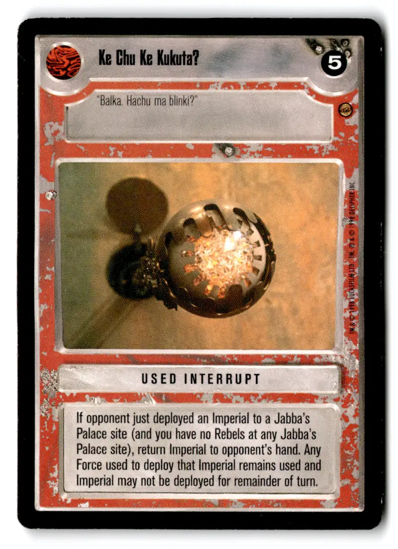 Star Wars card from Estate Find 24 lot Star Wars CCG Decipher played with CP74025
