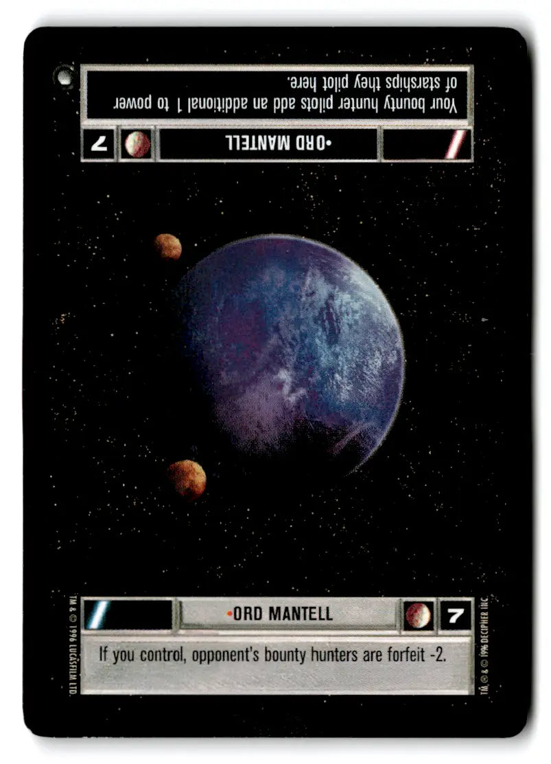 Star Wars trading card from Estate Find lot Star Wars CCG game collection
