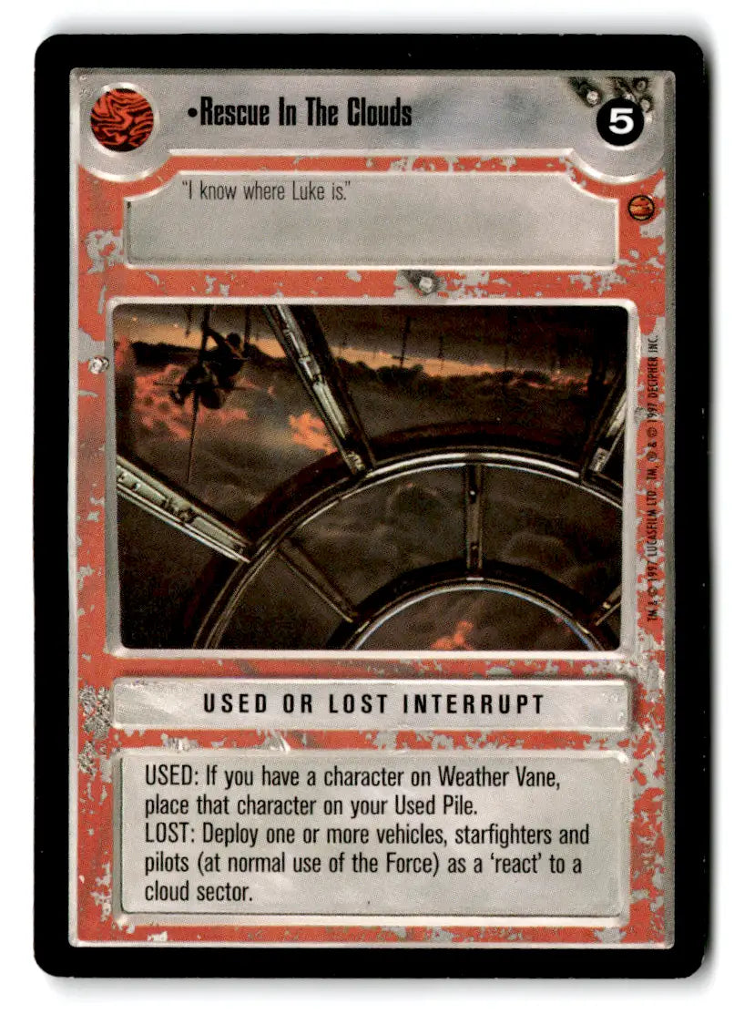 Star Wars trading card from Estate Find lot Star Wars CCG Decipher played with