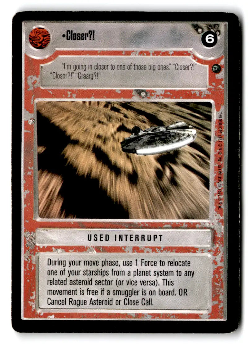 Star Wars trading card from Estate Find lot Star Wars CCG Decipher played with