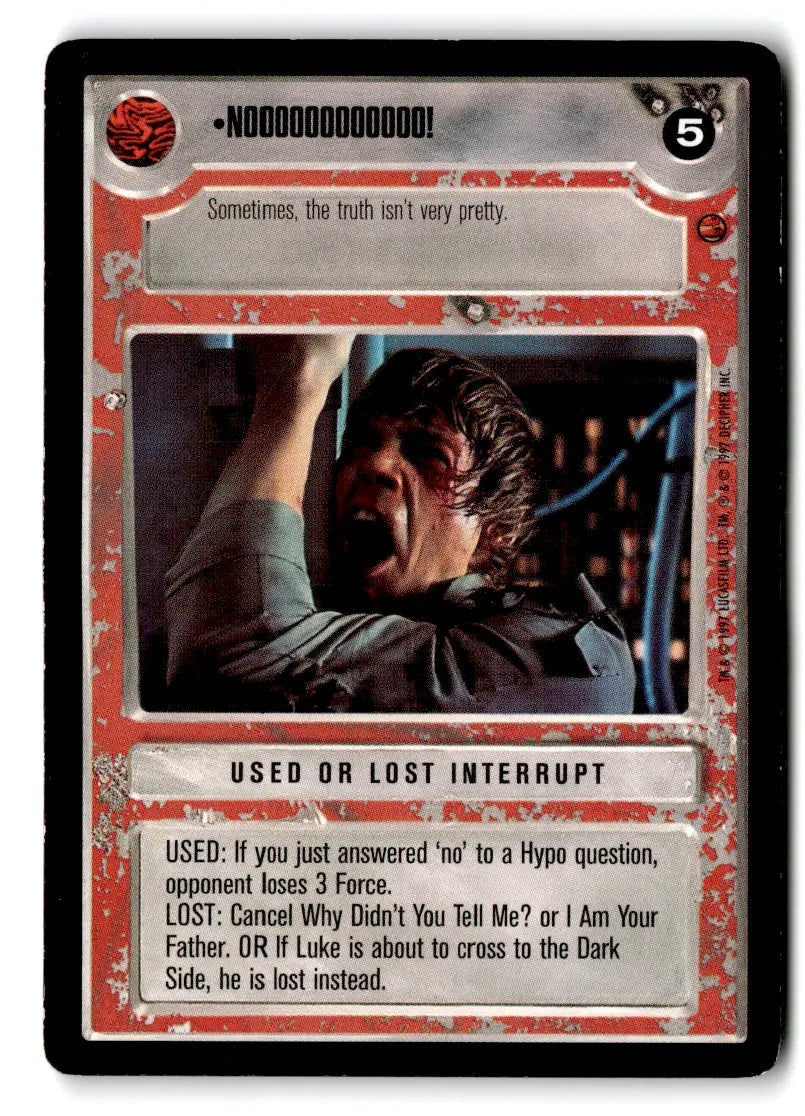 Star Wars trading card from Estate Find lot Star Wars CCG Decipher played with