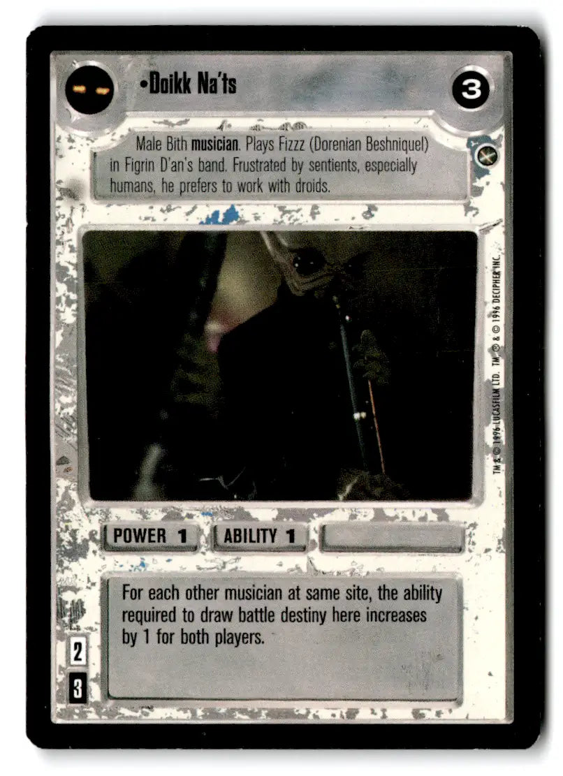 Star Wars trading card from estate find lot star wars CCG Decipher played with