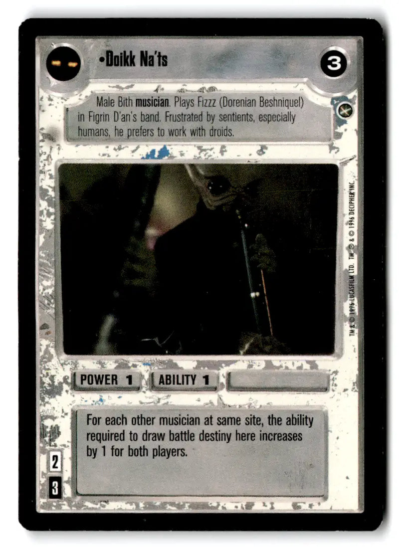 Star Wars trading card from estate find lot star wars CCG Decipher played with