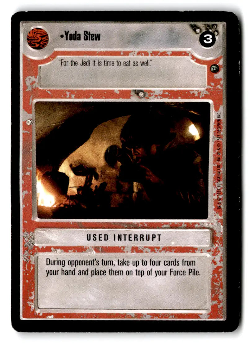Star Wars trading card from Estate Find lot Star Wars CCG Decipher played with