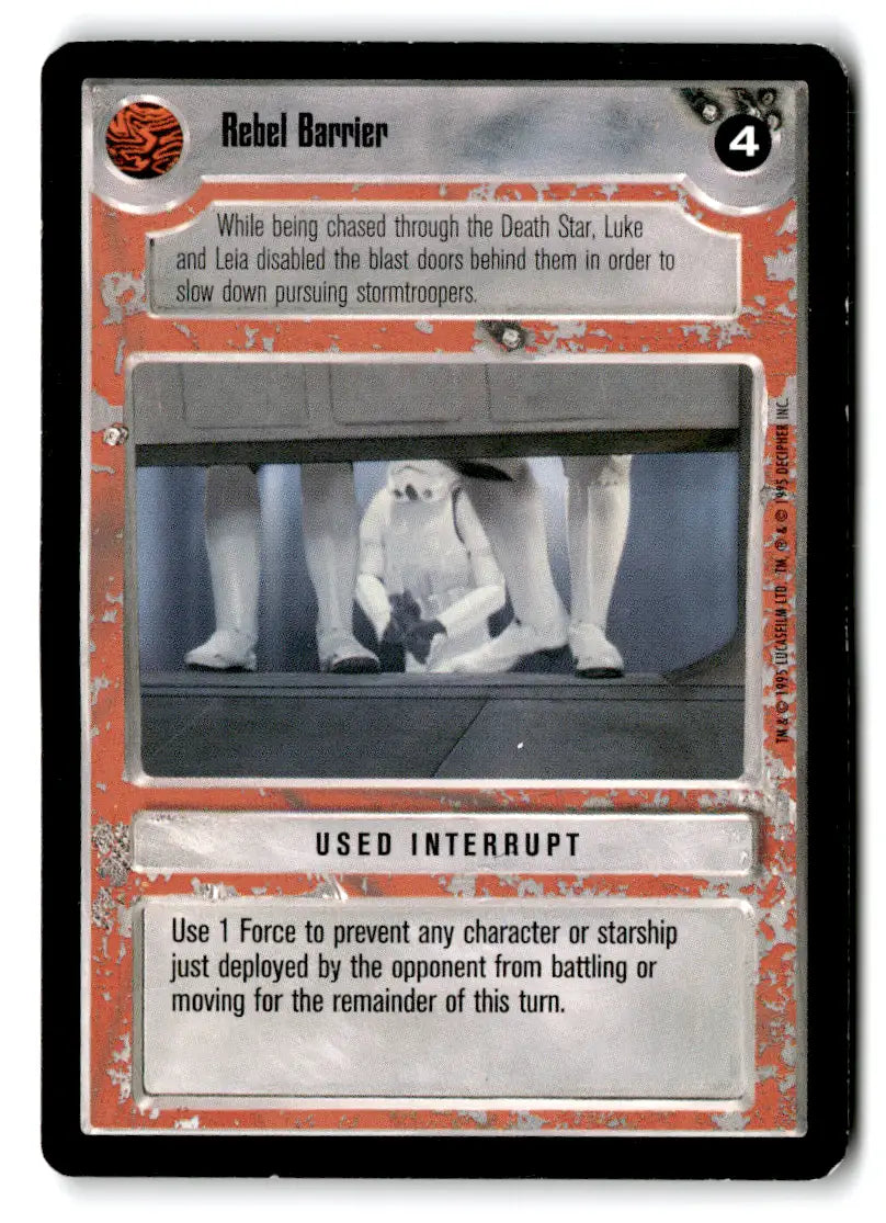 Star Wars trading card from Estate Find lot Star Wars CCG Decipher played with