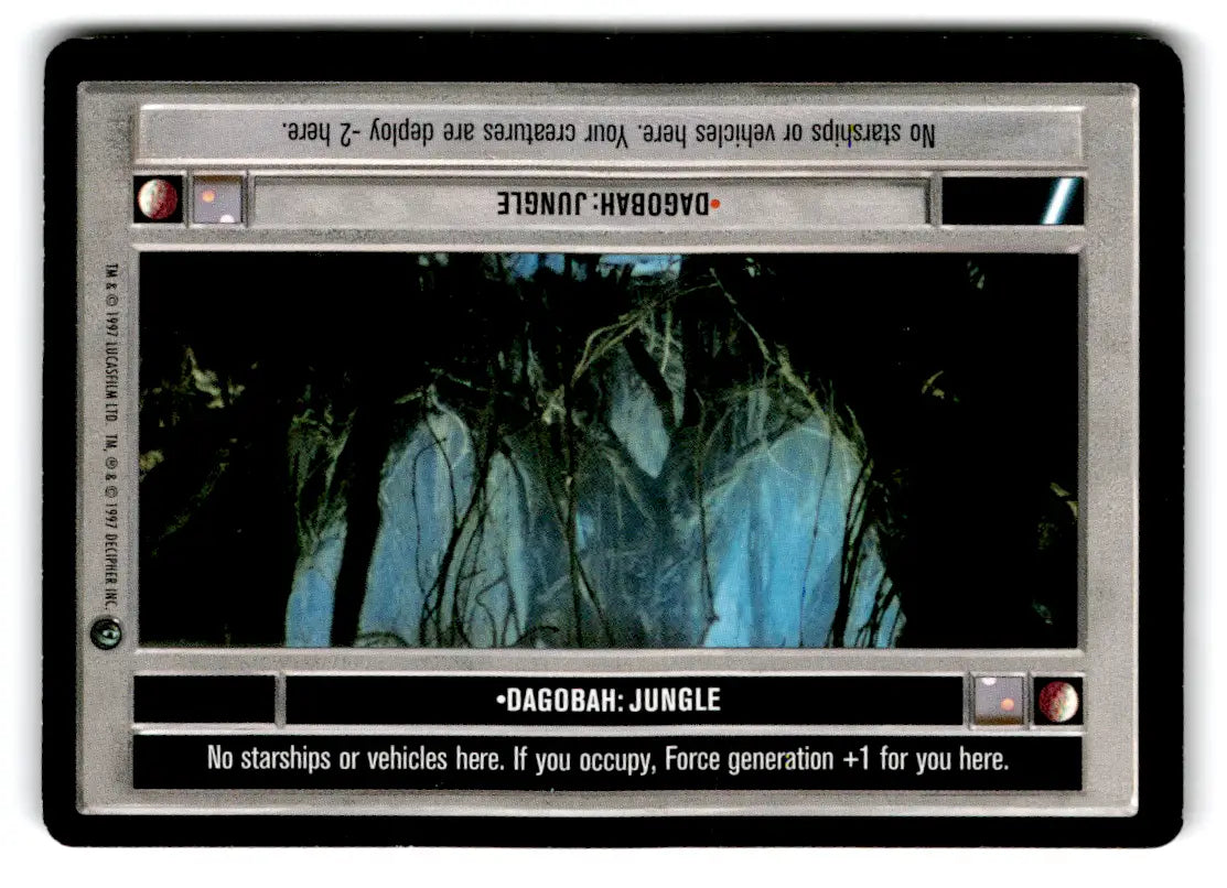 Dagobah Jungle Star Wars card from estate find lot star wars CCG deck