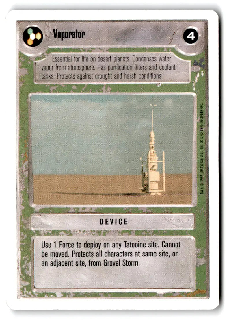 Star Wars Vaporator card from Estate Find lot star wars CCG Decipher played with