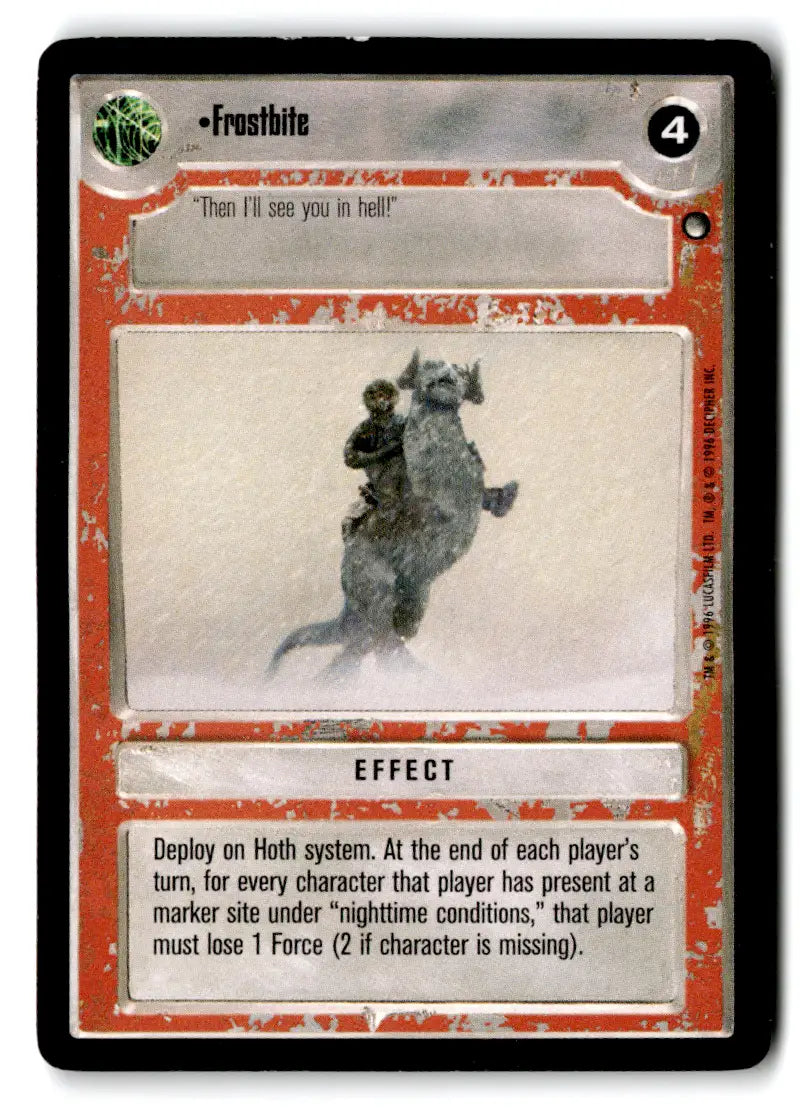 Star Wars trading card from estate find lot star wars CCG Decipher played with CP74026