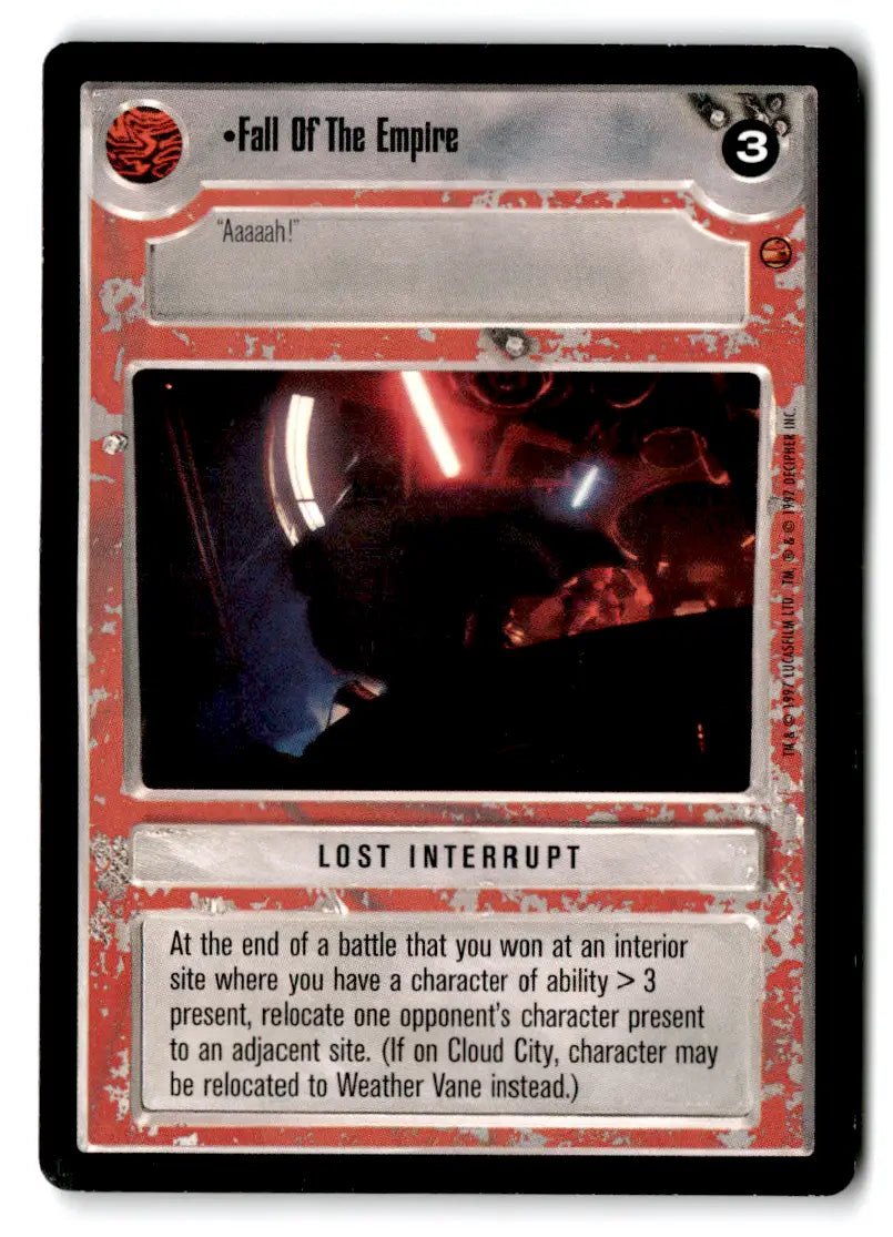 Star Wars trading card from Estate Find lot star wars CCG Decipher played with