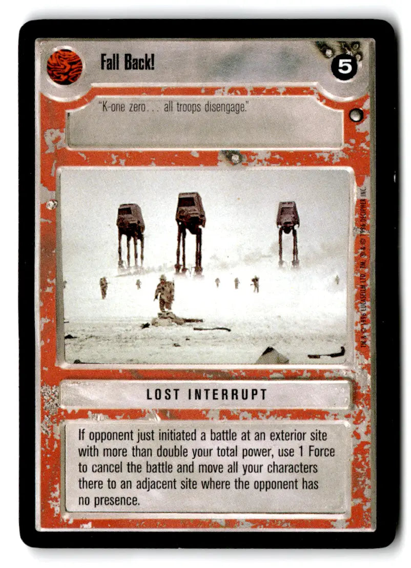 Star Wars trading card from Estate Find lot star wars CCG Decipher played with