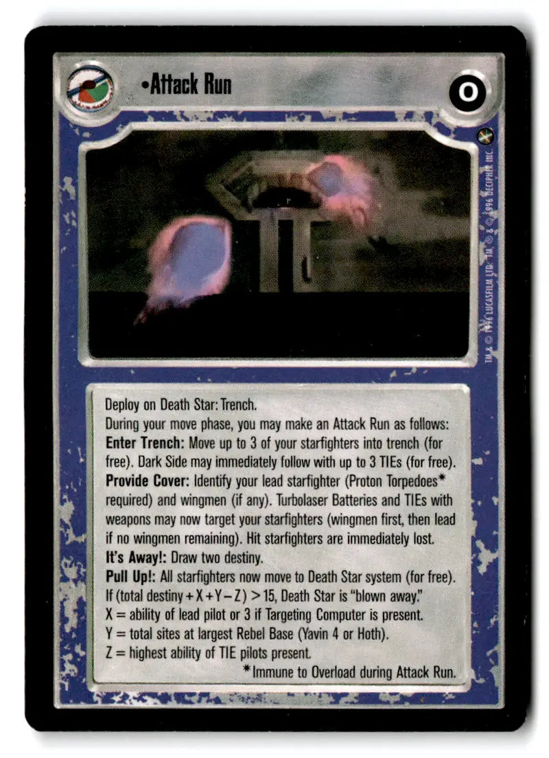 Star Wars CCG card from estate find lot, collectible Star Wars card lot with played cards