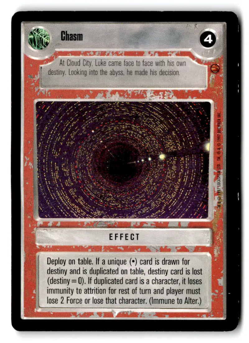 Star Wars CCG Chasm card from Estate Find 24 card lot, Decipher played with