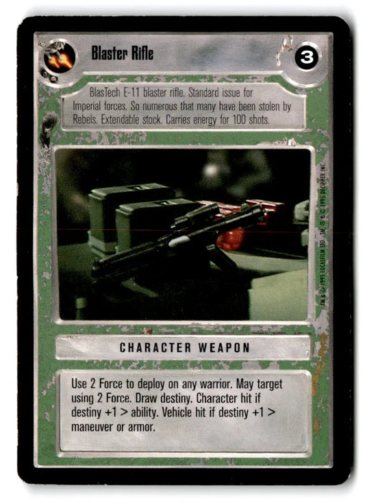 Star Wars CCG blaster rifle card from Estate Find 24 card lot Decipher played