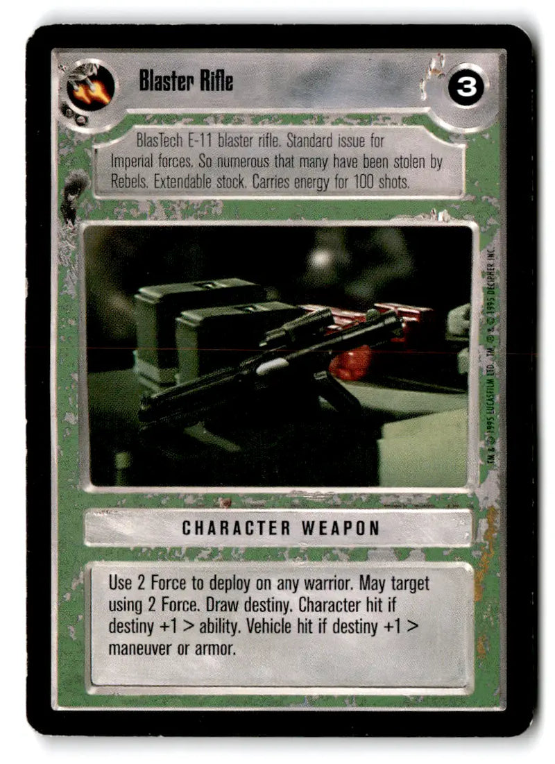 Star Wars CCG blaster rifle card from Estate Find 24 card lot Decipher played