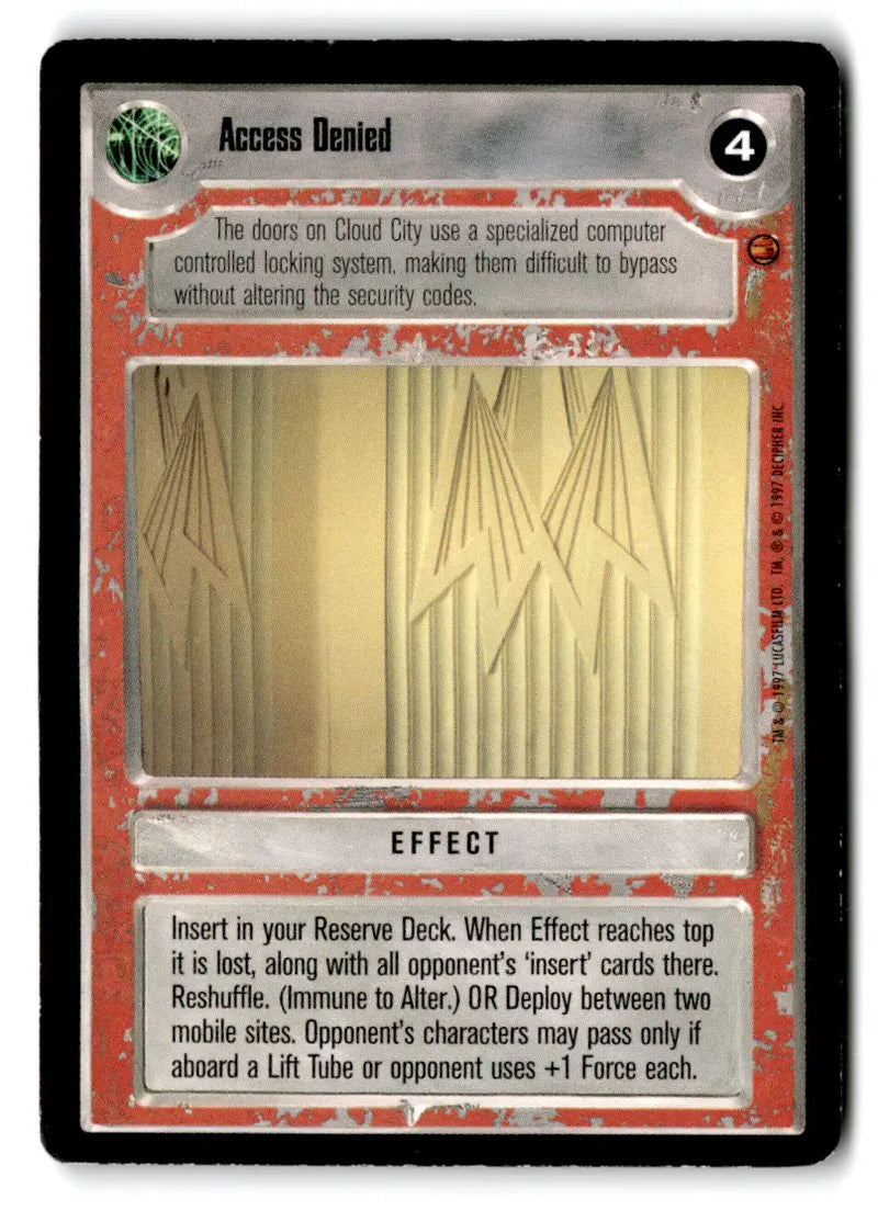 Access Denied Star Wars CCG card from Estate Find 24 card lot Star Wars CCG Decipher