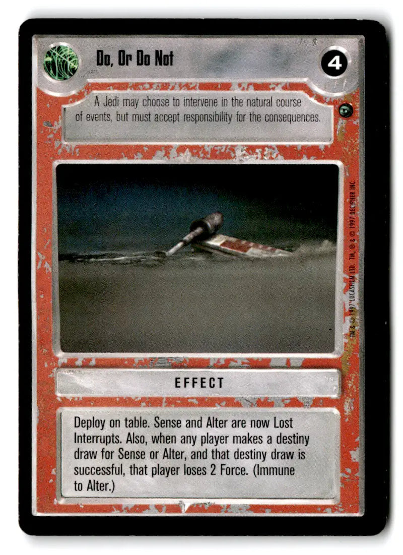 Star Wars CCG trading card from estate find card lot featuring Star Wars characters