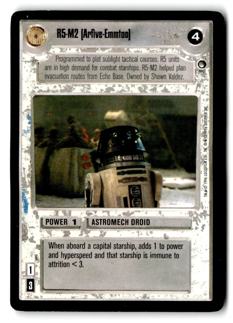 Star Wars CCG trading card from Estate Find 24 card lot featuring Star Wars characters
