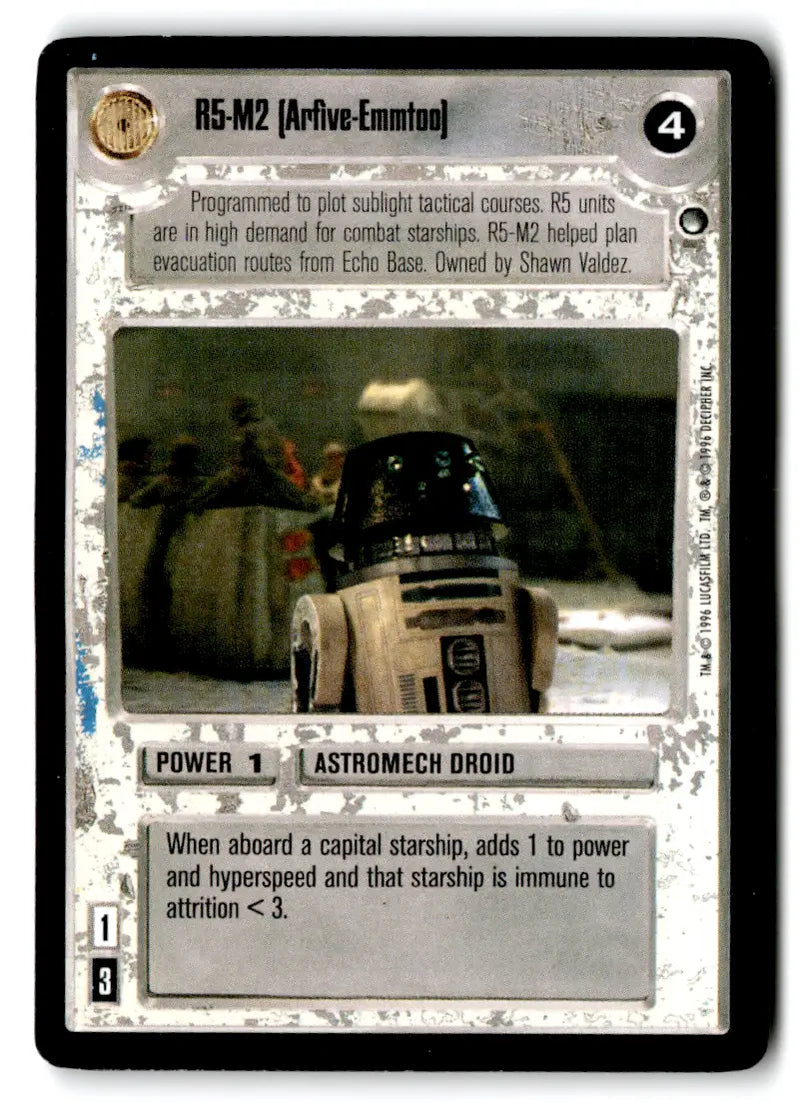Star Wars CCG trading card from Estate Find 24 card lot featuring Star Wars characters
