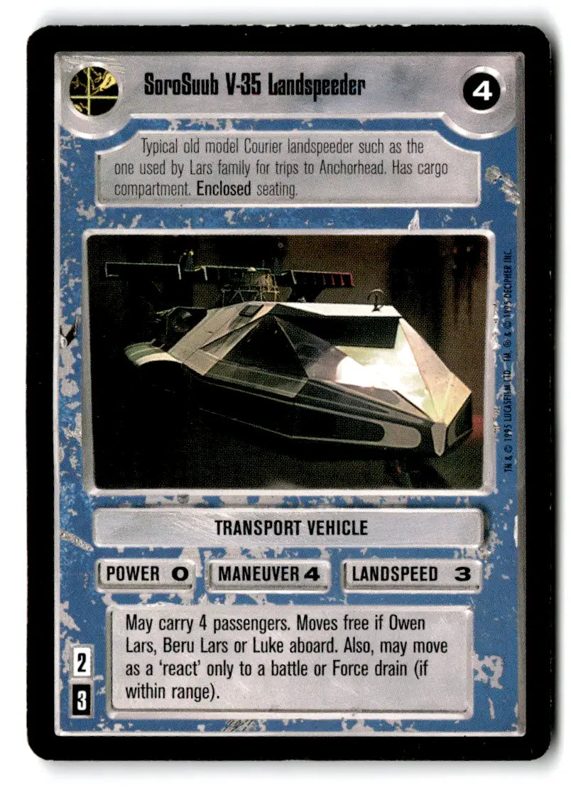 Star Wars CCG trading card from Estate Find card lot featuring Star Wars artwork