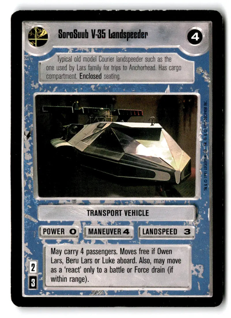 Star Wars CCG trading card from Estate Find card lot featuring Star Wars artwork