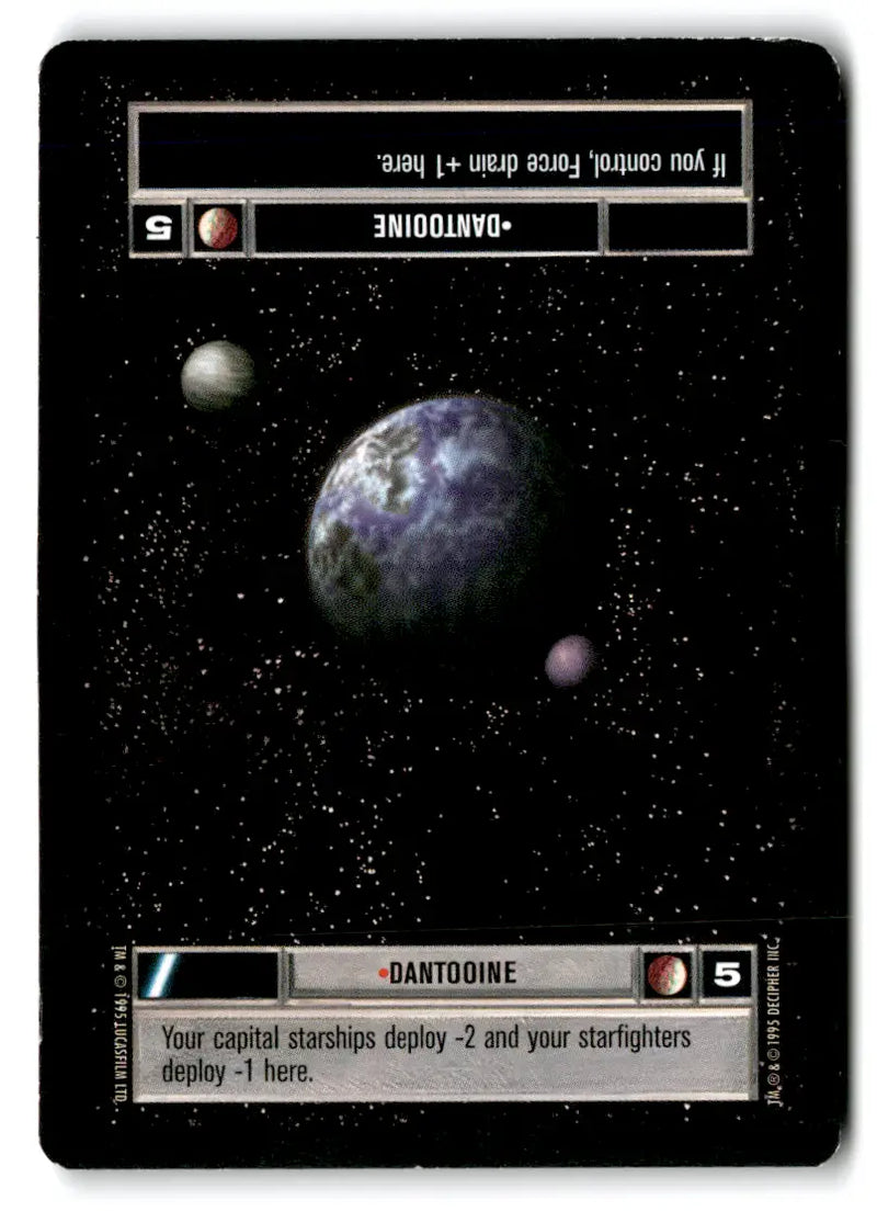 Star Wars CCG trading card from Estate Find card lot featuring Star Wars characters