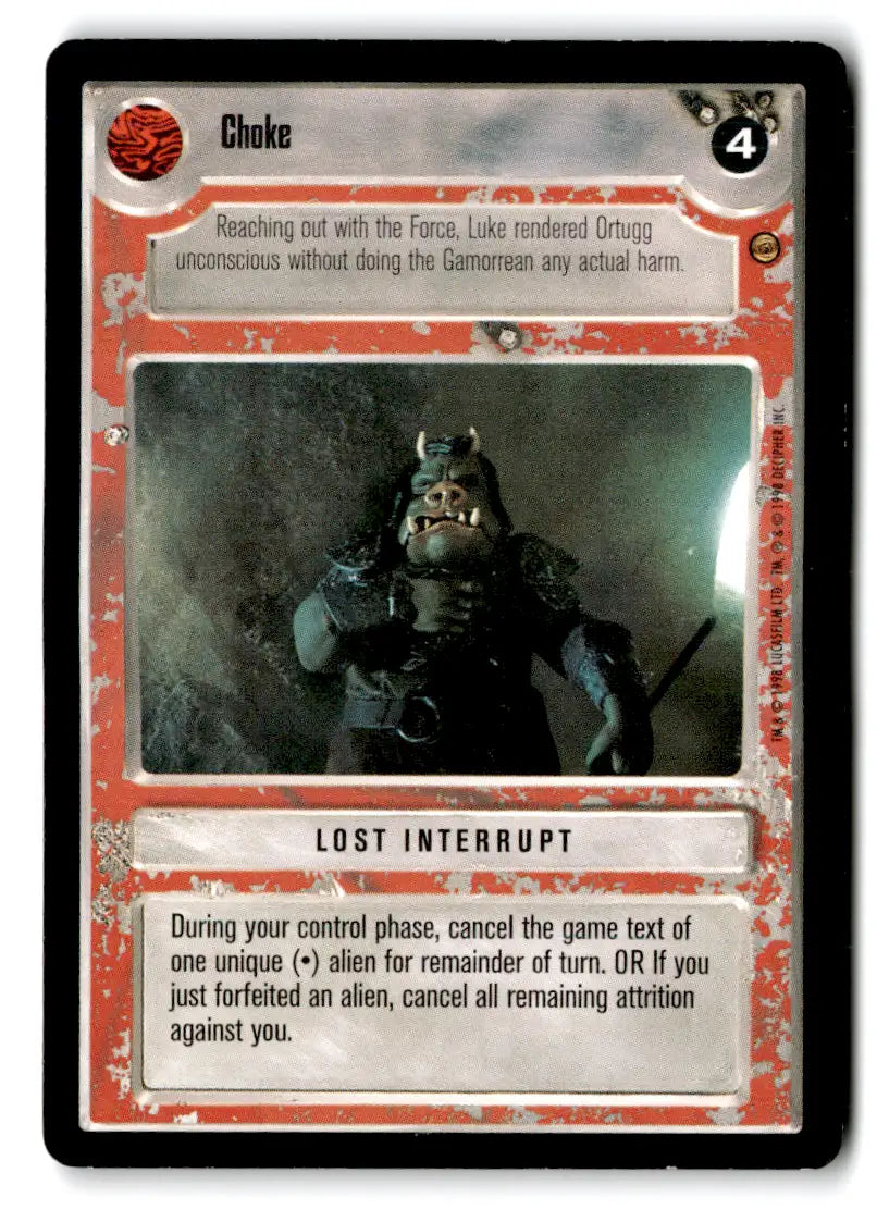 Star Wars CCG Choke card from Estate Find 24 card lot, Played With CP74029