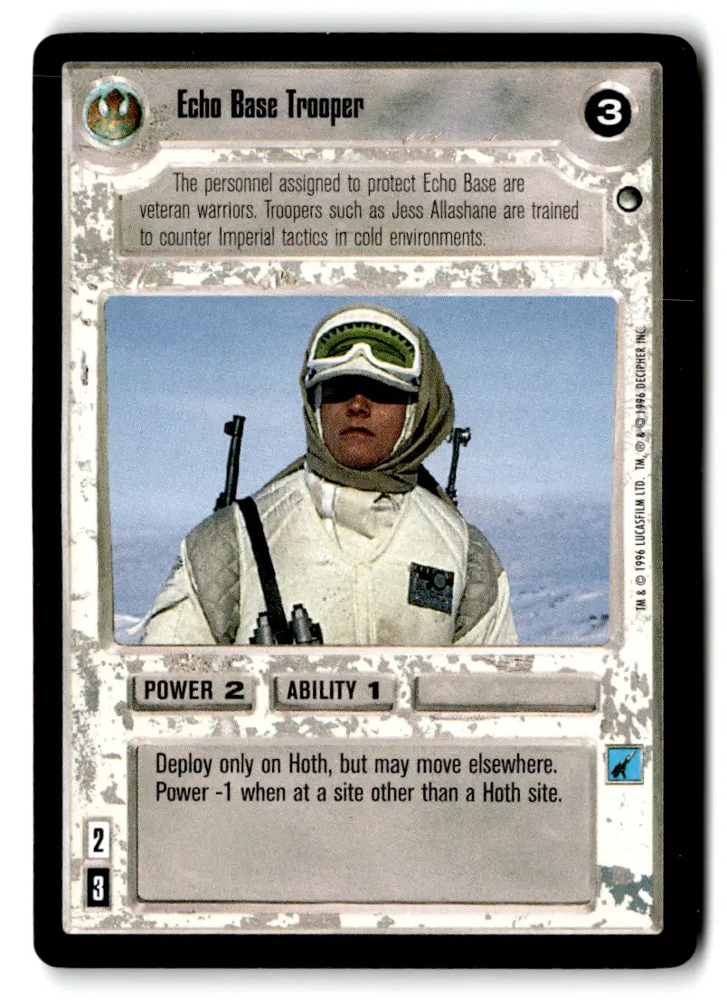 Echo Base Trooper trading card from Star Wars CCG estate find lot star wars multiple card lot