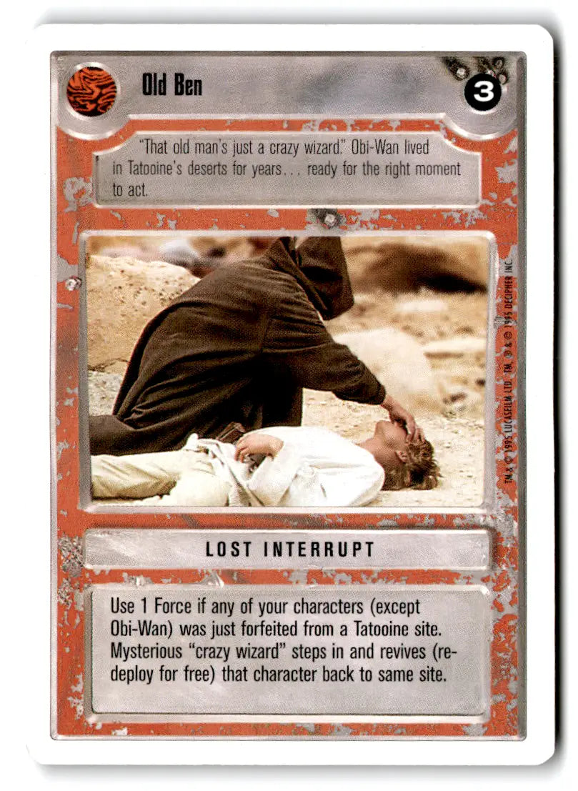 Old Ben Star Wars card from estate find lot star wars CCG Decipher played with