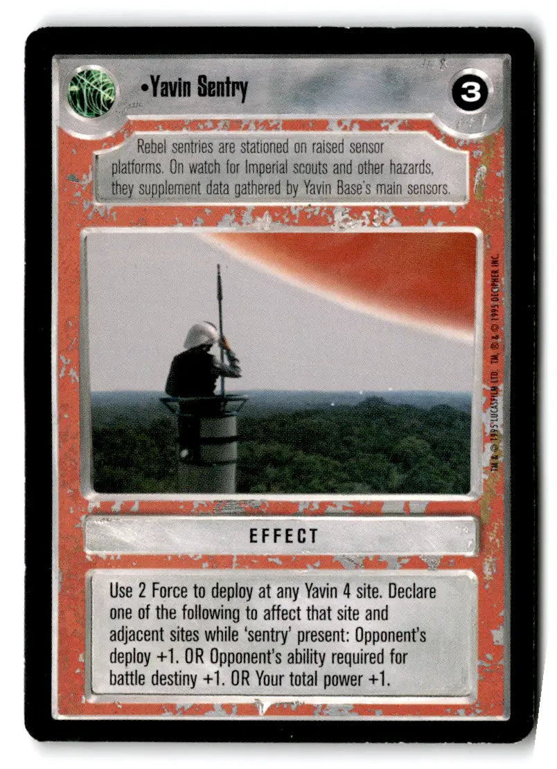 Yavin Sentry Star Wars CCG card from estate find lot star wars card lot star