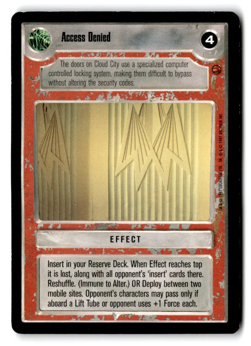 Star Wars CCG estate find card from Star Wars CCG Decipher lot CP74032