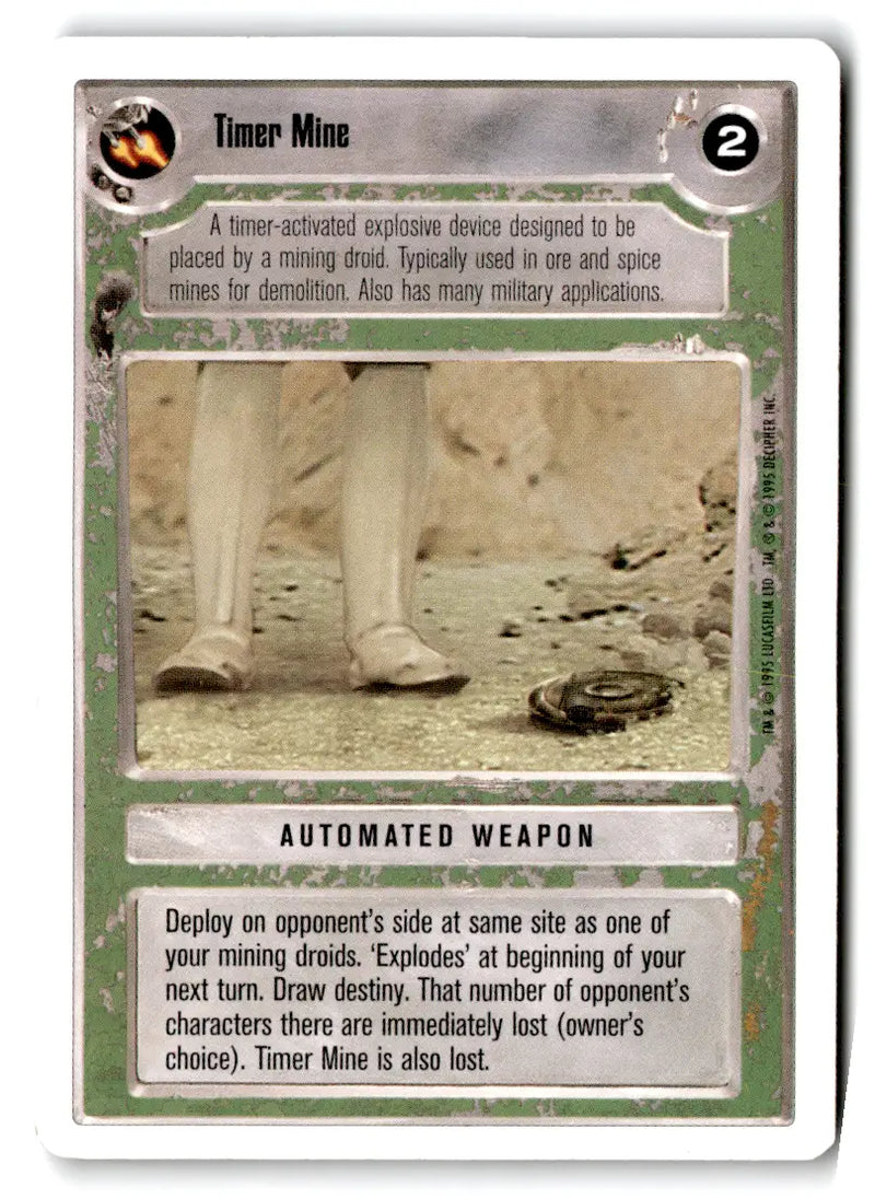 Star Wars CCG Timer Mine card from Estate Find 24-card lot Star Wars CCG Decipher