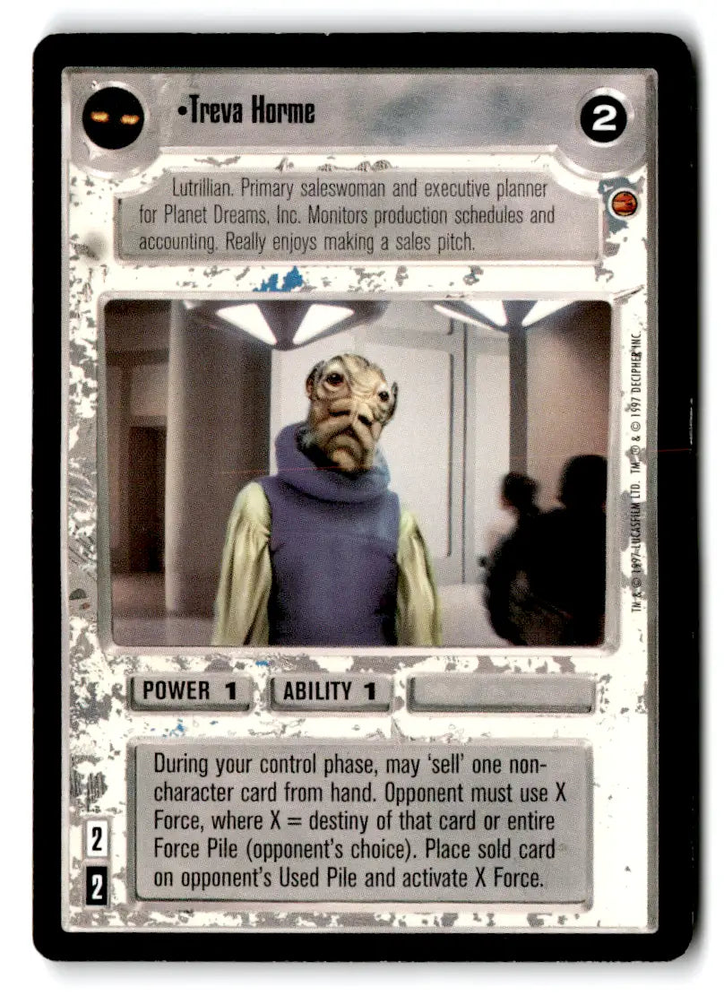Star Wars CCG Treva Horme card from Estate Find 24 card lot Wars CCG Decipher