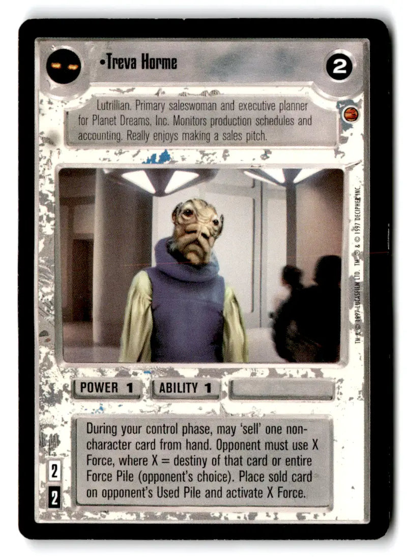 Star Wars CCG Treva Horme card from Estate Find 24 card lot Wars CCG Decipher