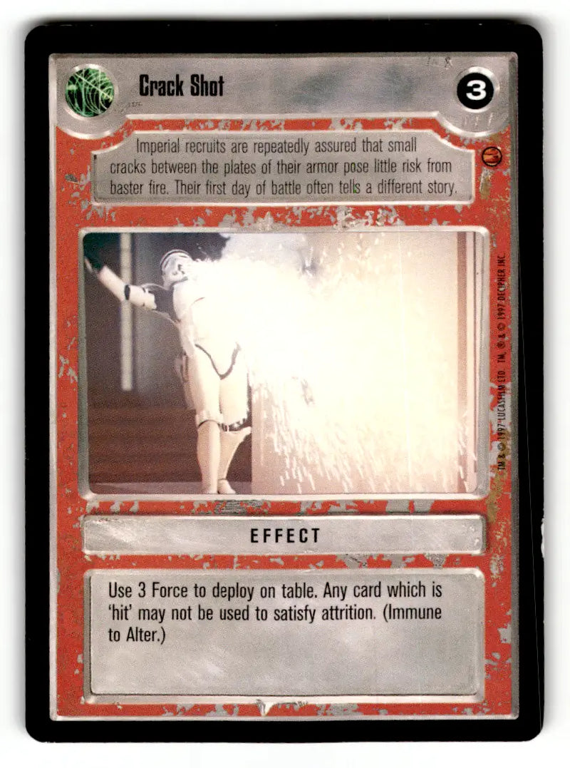 Crack Shot Star Wars CCG card from estate find lot, played with Star Wars CC