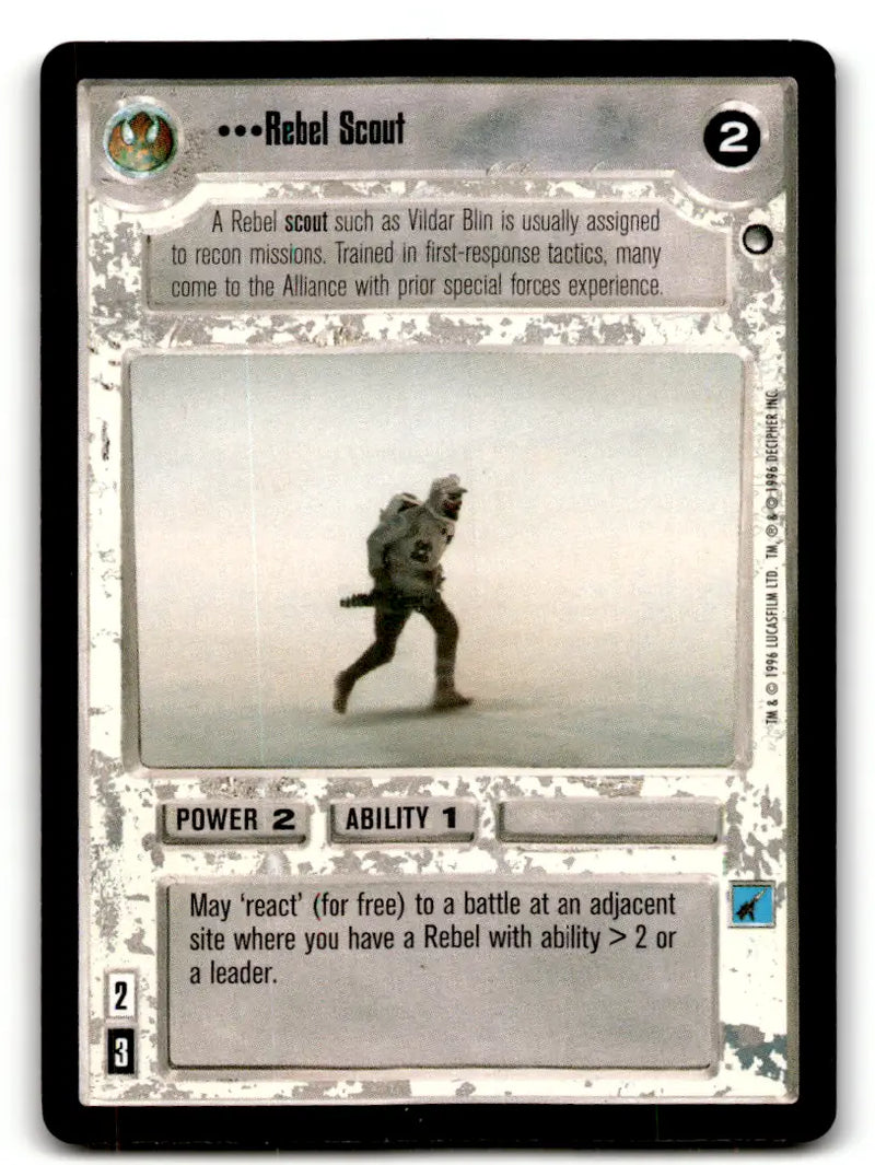 Rebel Scout trading card from Star Wars CCG Decipher estate find lot