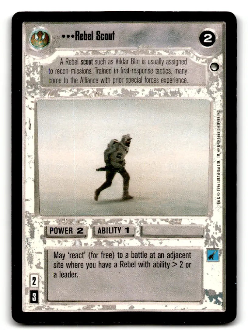 Star Wars Rebel Scout trading card from lot Star Wars CCG Decipher Played With
