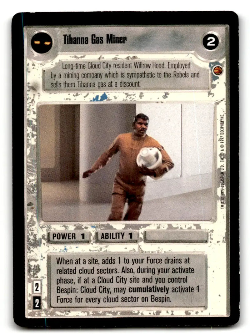 Star Wars CCG Tibanna Gas Miner trading card from Estate Find lot Decipher played