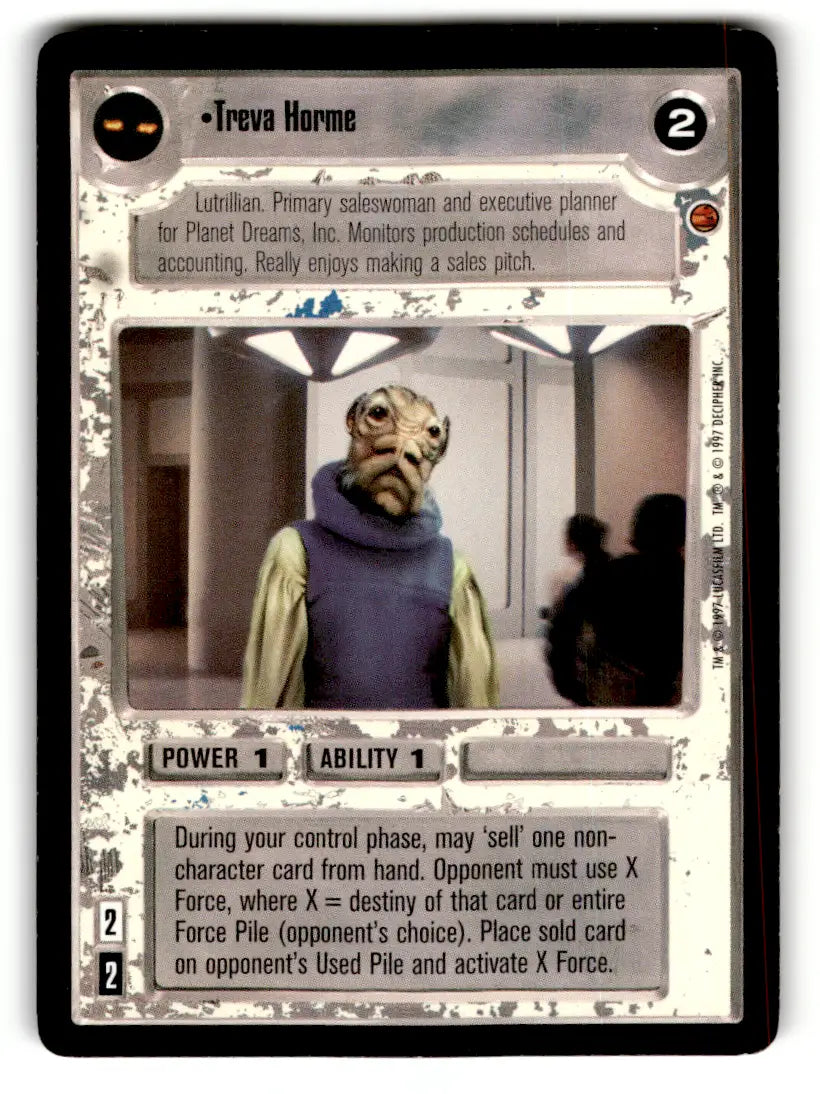 Treva Horme Star Wars CCG card from Estate Find 24 Card Lot Decipher Played