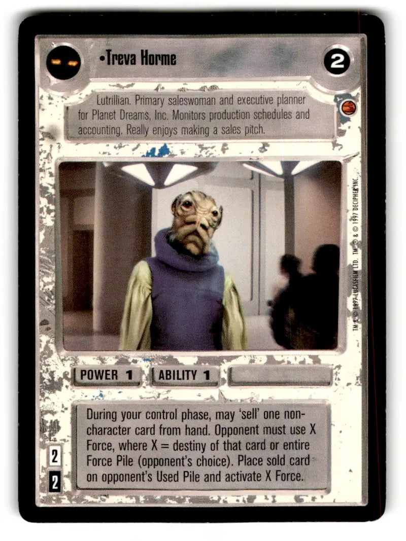 Treva Horme Star Wars CCG card from Estate Find 24 Card Lot Decipher Played