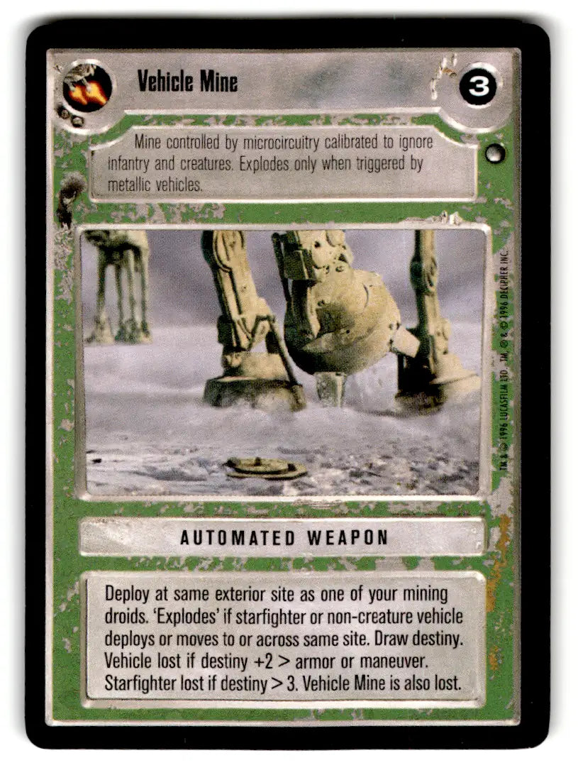 Star Wars CCG Mine Card from Estate Find lot star wars wars ccg decipher