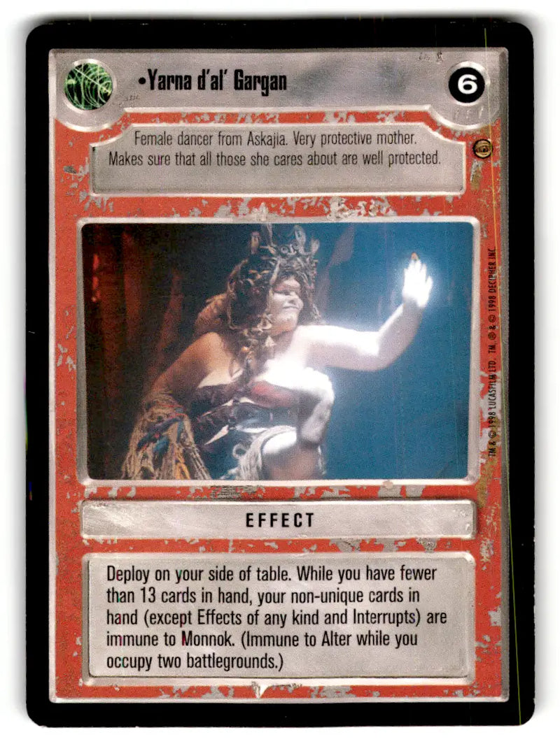 Yarna d’al Gargan Star Wars CCG decipher card from estate find lot